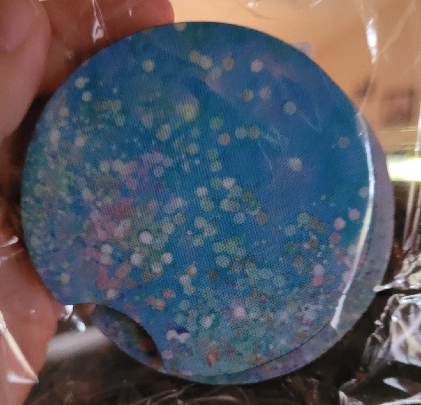 Glittered Car Coasters