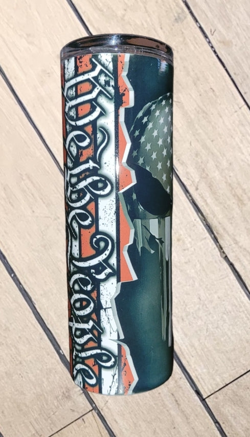 We The People Skull Tumbler