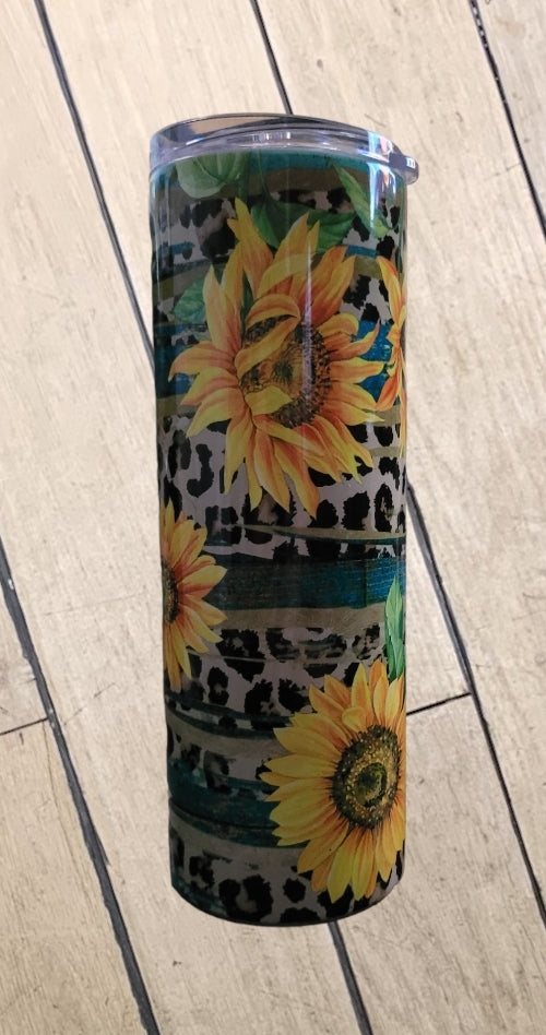 Sunflower Cheetah Tumbler