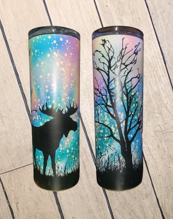 Nothern Lights Moose Tumbler