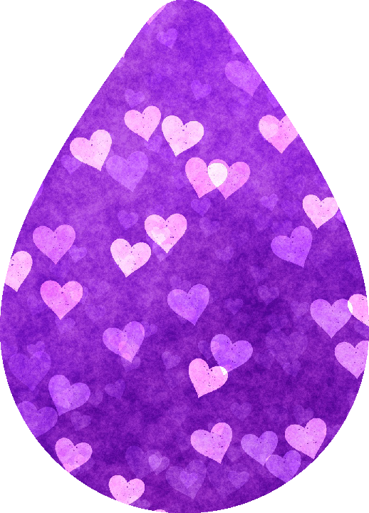 Purple Hearts Earrings