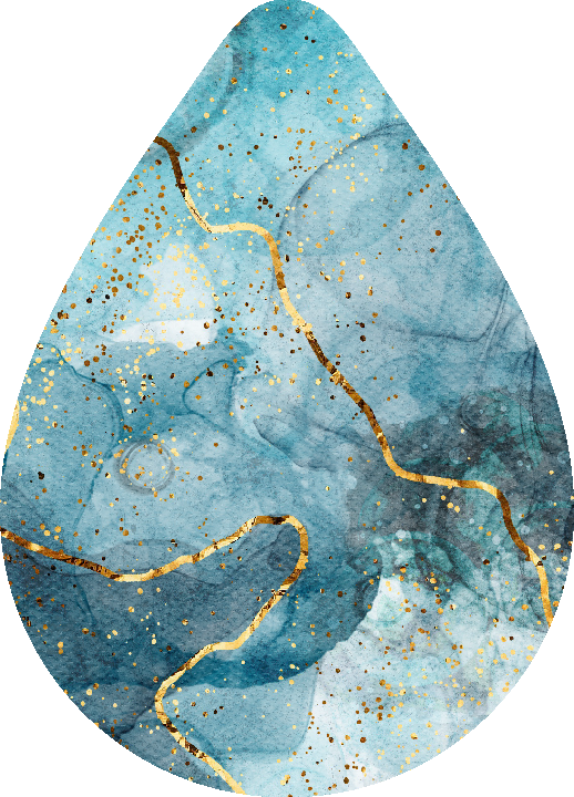 Blue with Gold Detail Earrings