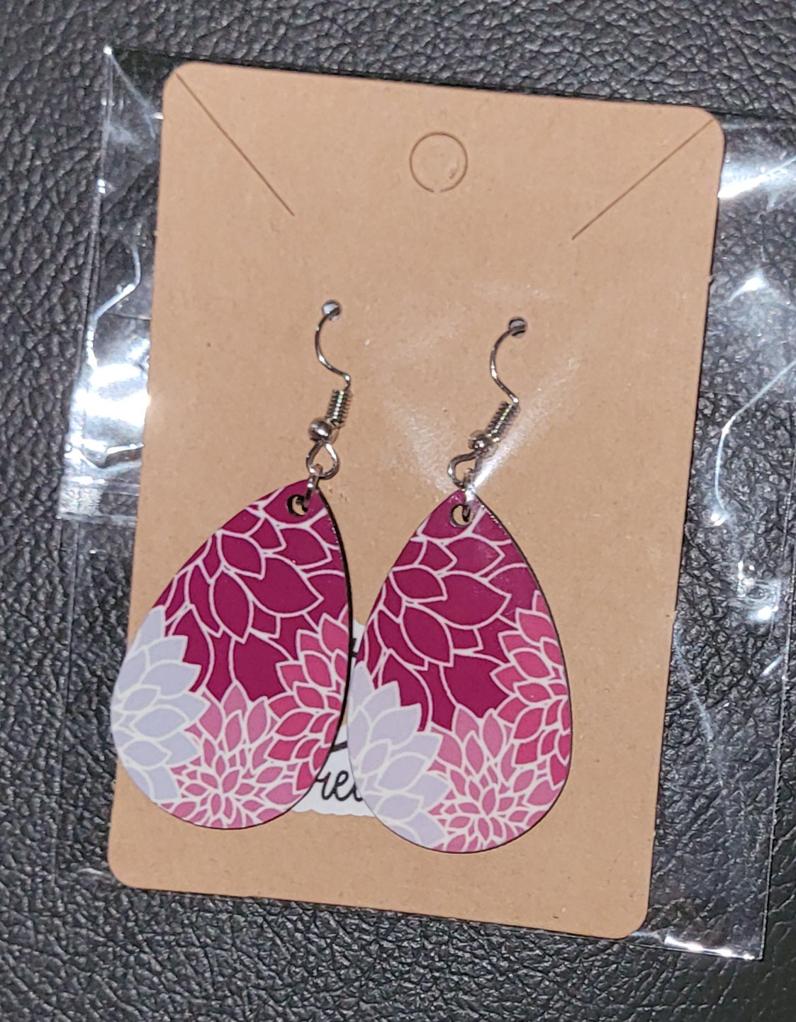 Purple Flower Earrings