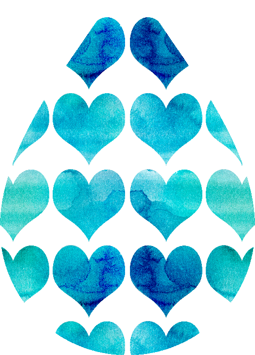 Blue Hearts Earrings