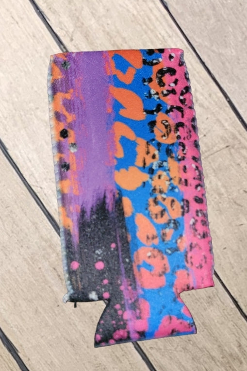 Painted Cheetah Koozie