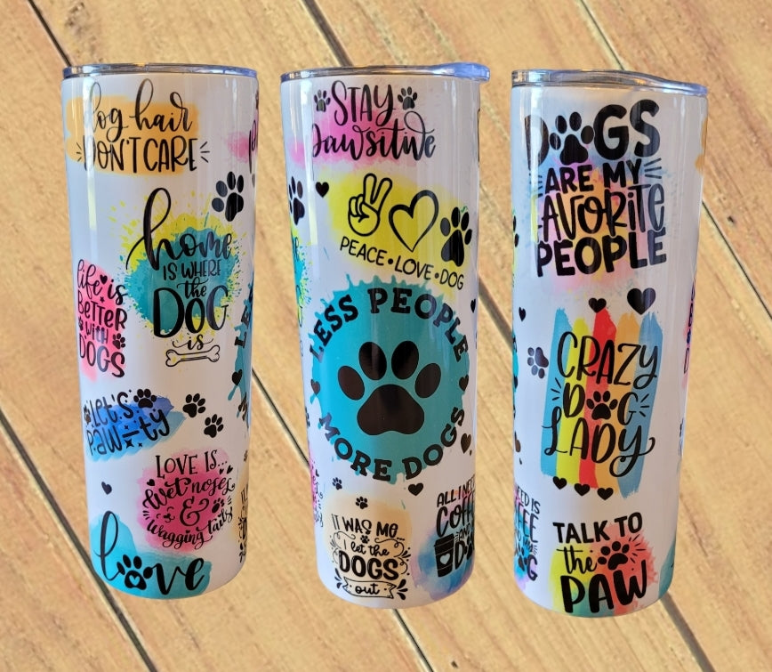 Less People More Dogs Tumbler