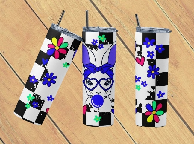 Blue Bubble Gum Bunny Tumbler