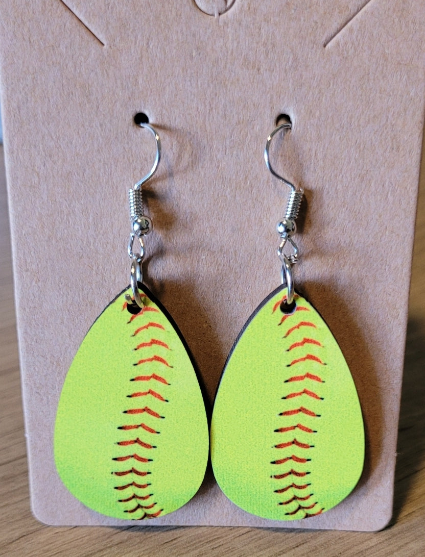 Softball Earrings