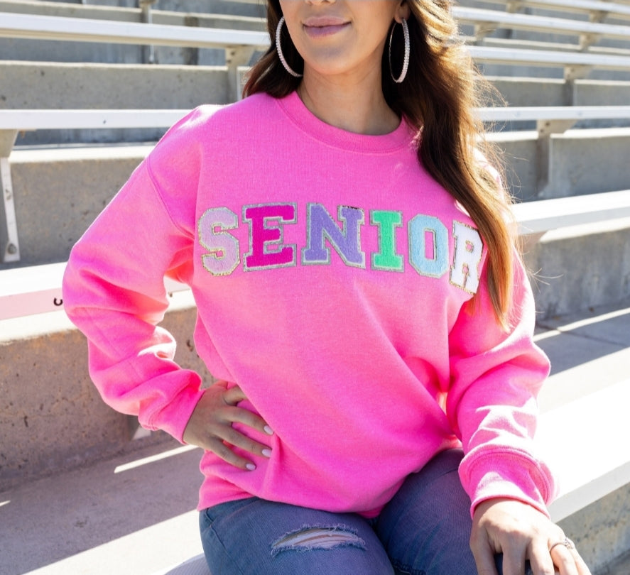 Senior Chenille Patched Crew