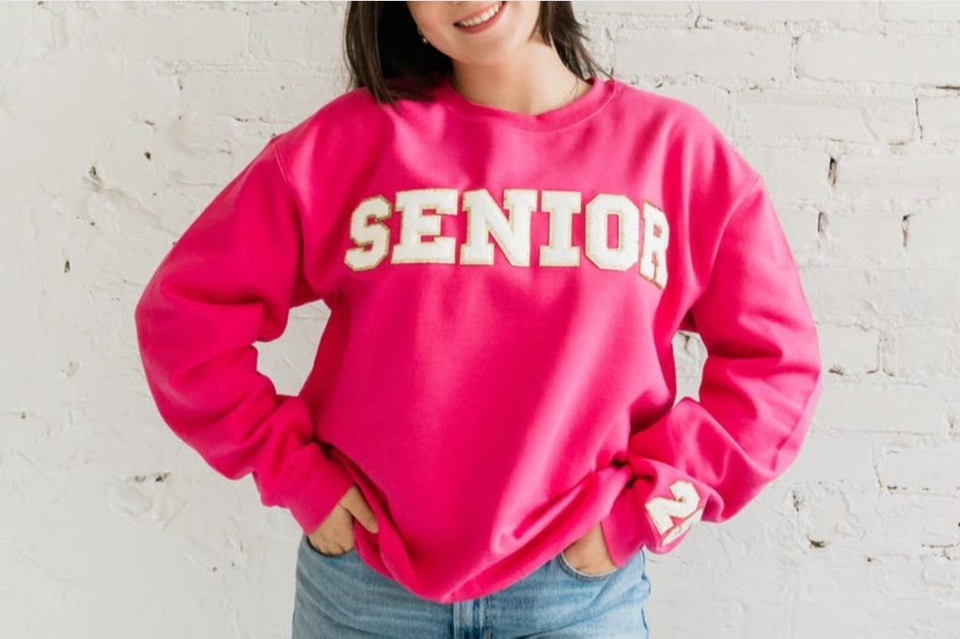 Senior Chenille Patched Crew