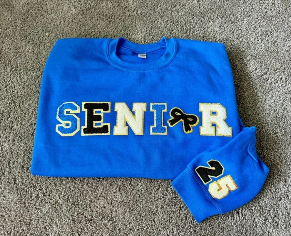 Senior Chenille Patched Crew