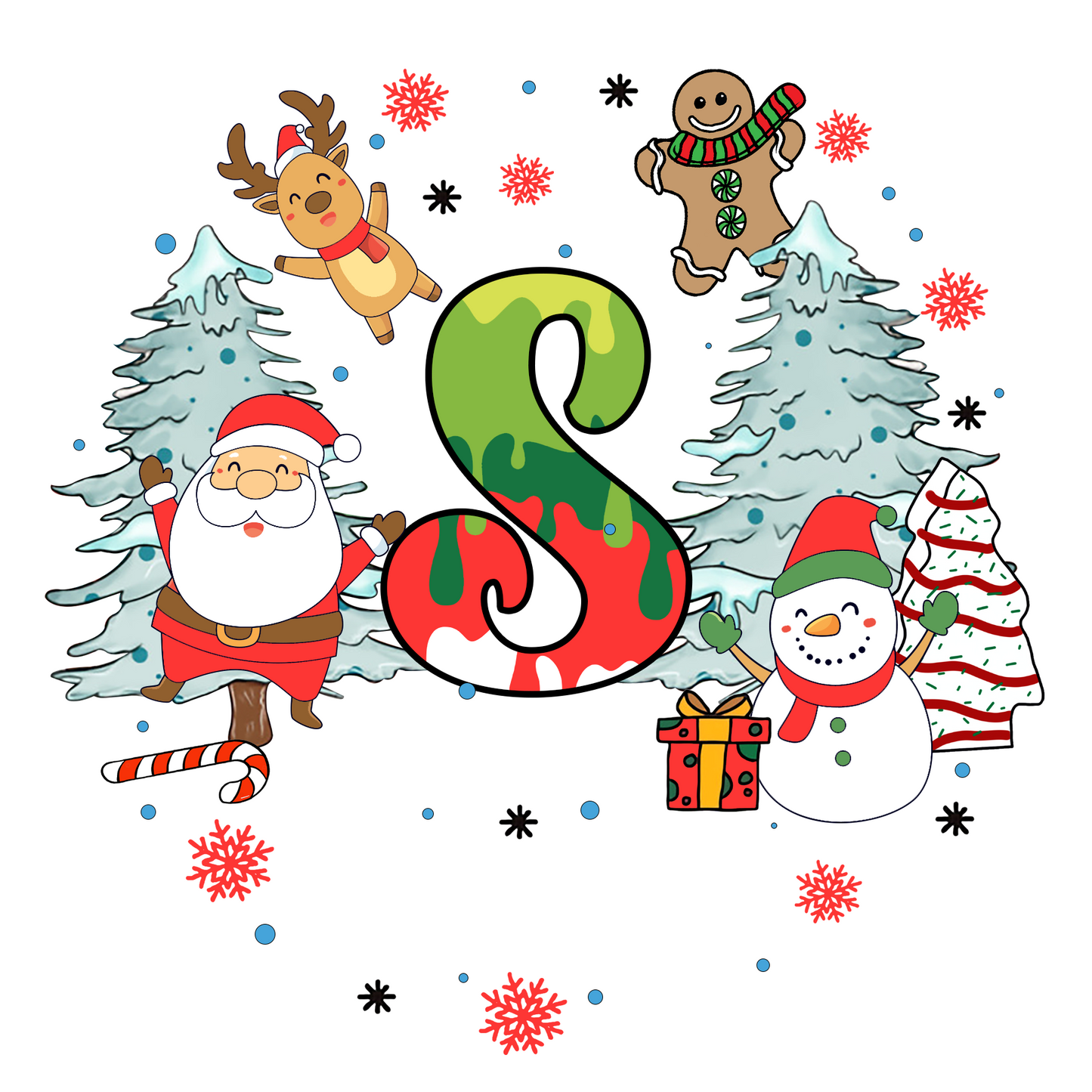 Christmas Initial Ornament