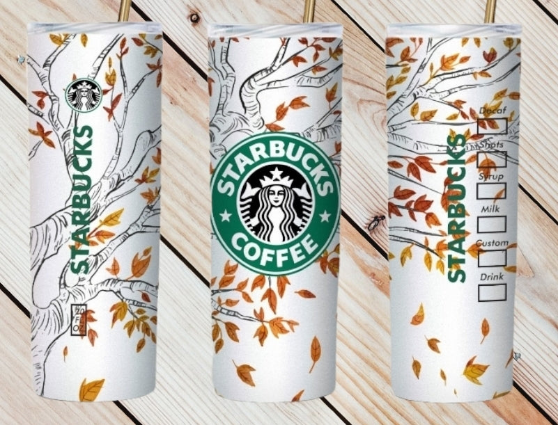 Fall Leaves Starbucks Tumbler