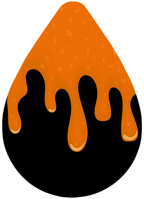 Orange Drip Earrings