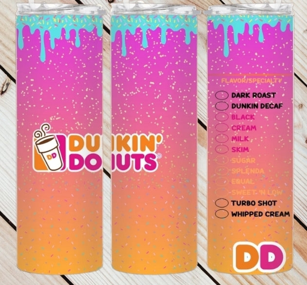 Glitter Ombre Dunkin Tumbler