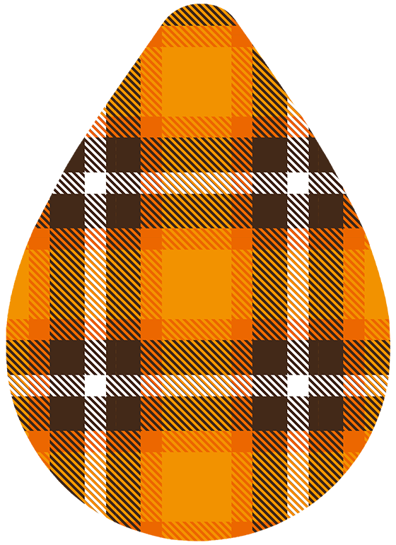 Orange Plaid Earrings