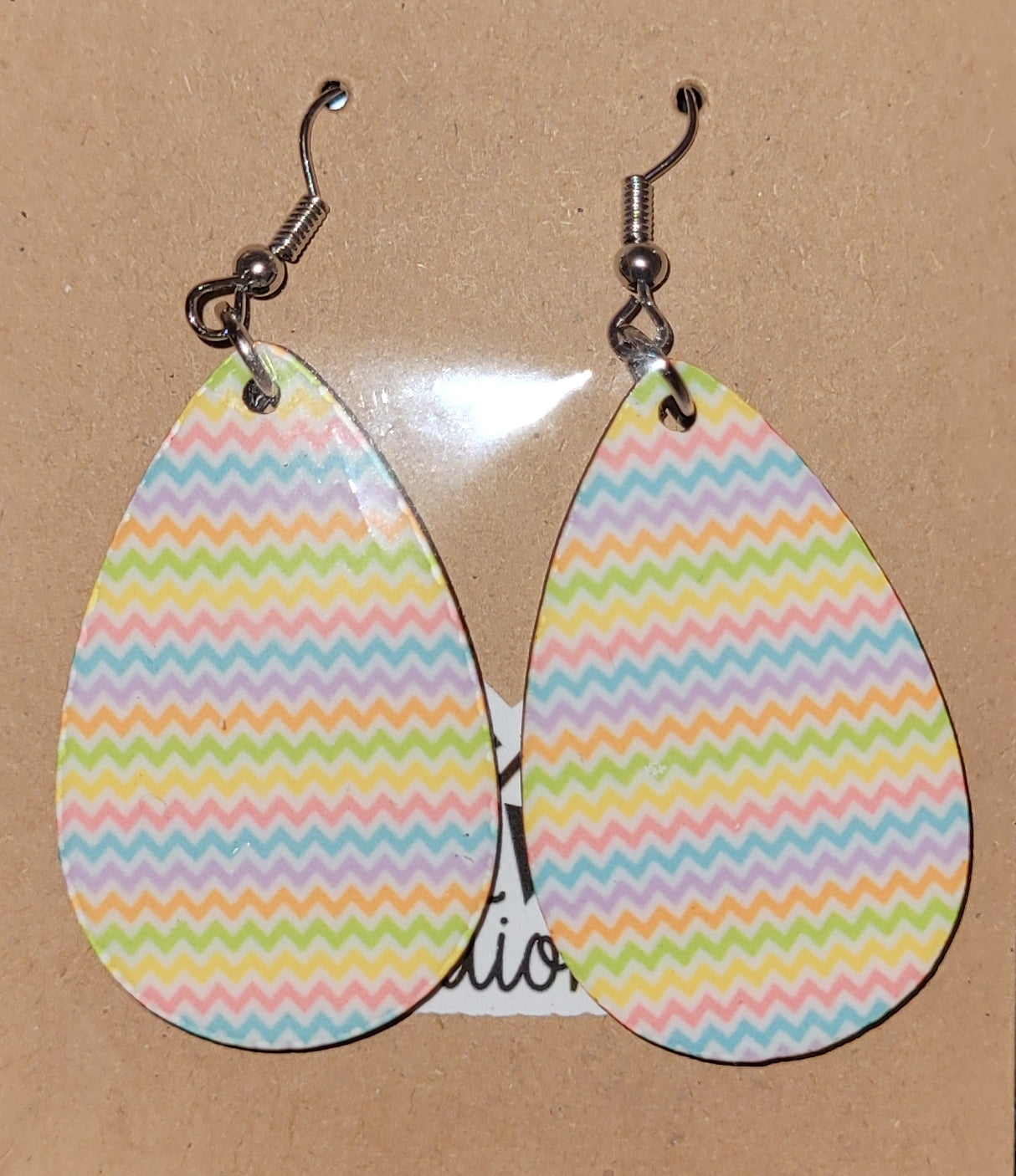 Pastel Cheveron Earrings