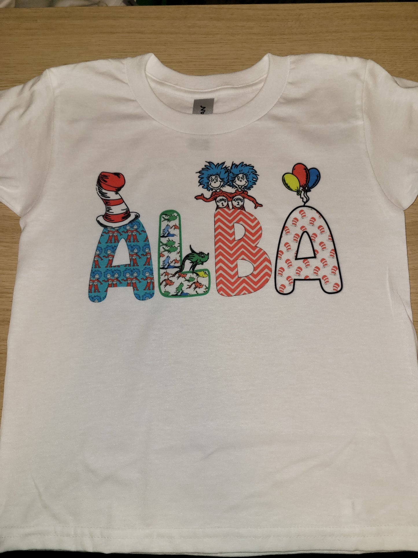 Custom Dr. Seuss Kids Name Shirt