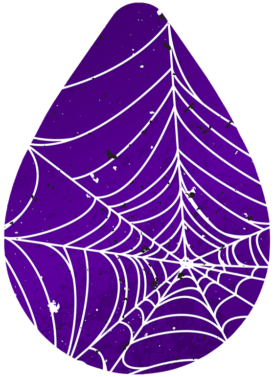 Purple Web Earrings