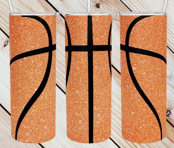 Glitter Basketball Tumbler