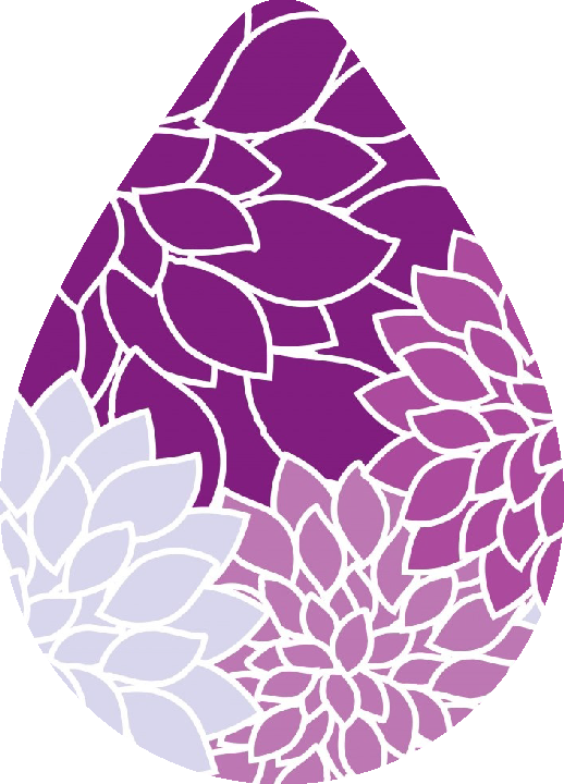 Purple Flower Earrings