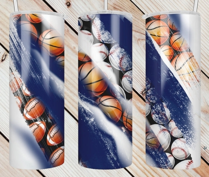 Baseball Basketball Football Tumbler