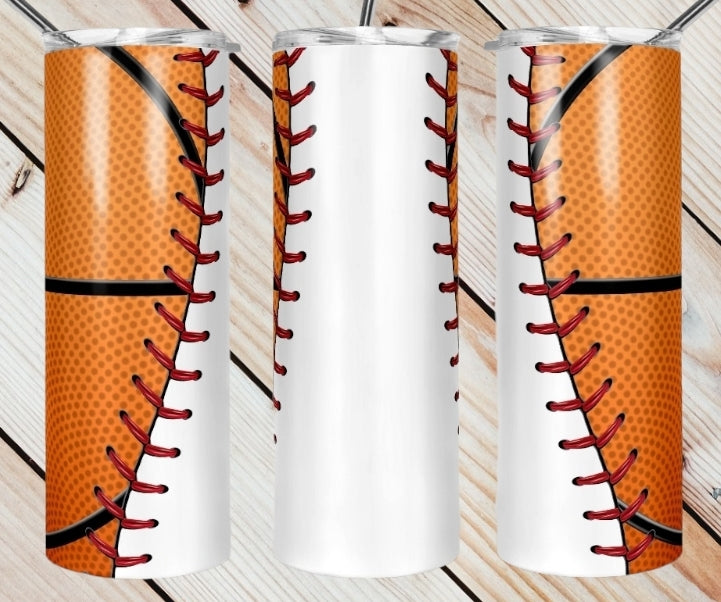 Baseball Basketball Split Tumbler