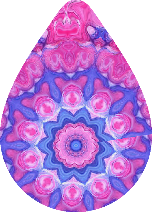 Pink and Blue Earrings