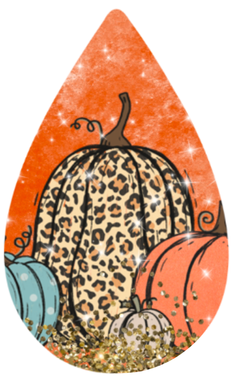Glitter Pumpkin Earrings