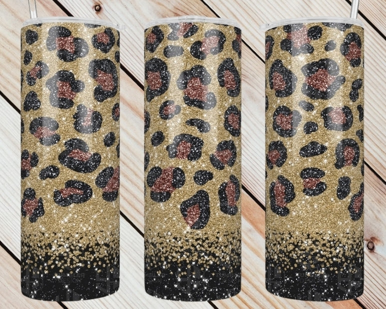 Glitter Cheetah Tumbler