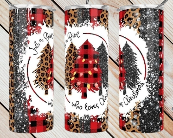 A Girl Who Loves Christmas Tumbler