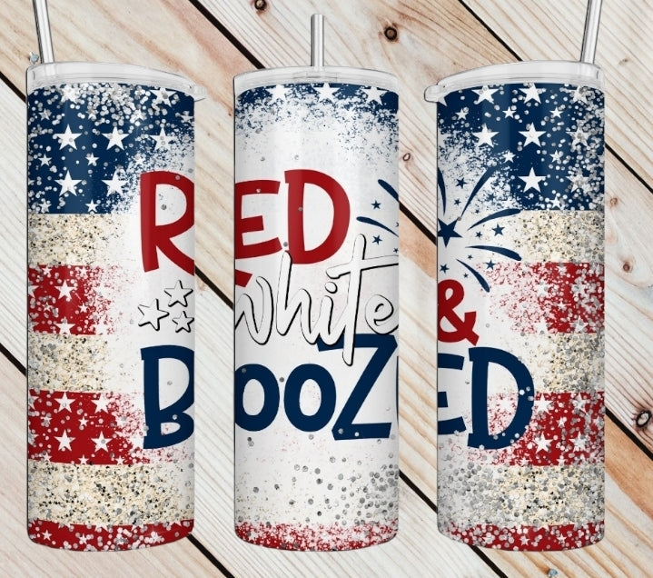 Red White and Boozed Tumbler
