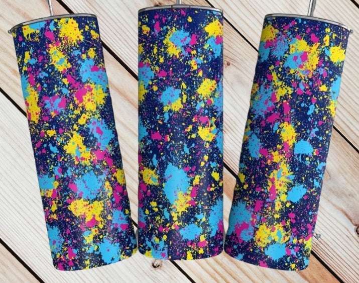 Paint Splatter Tumbler