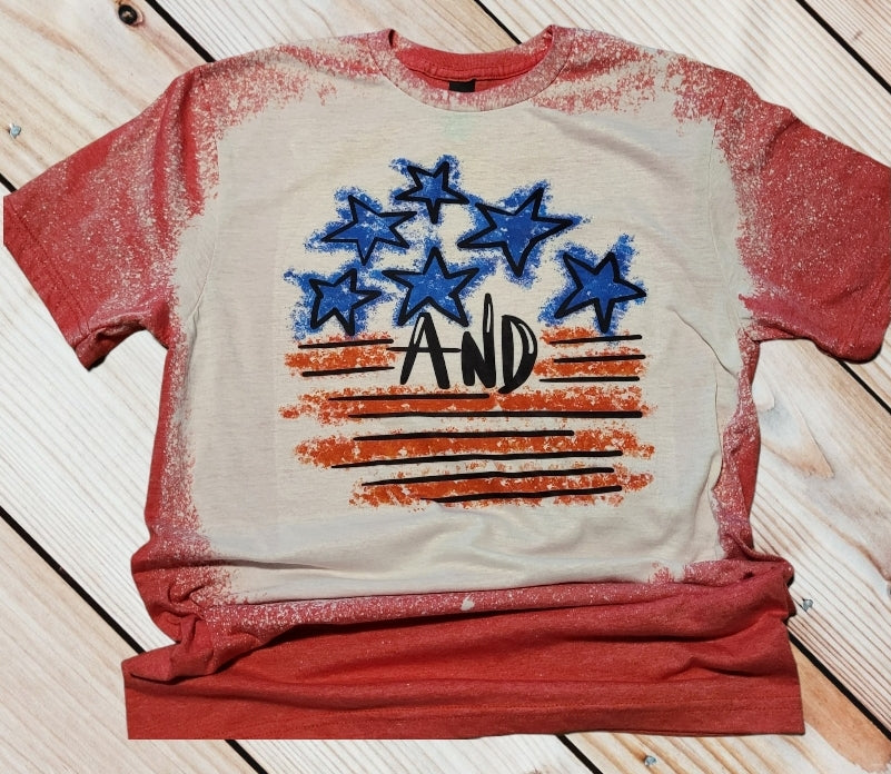 Stars and Stripes Bleached Style Shirt