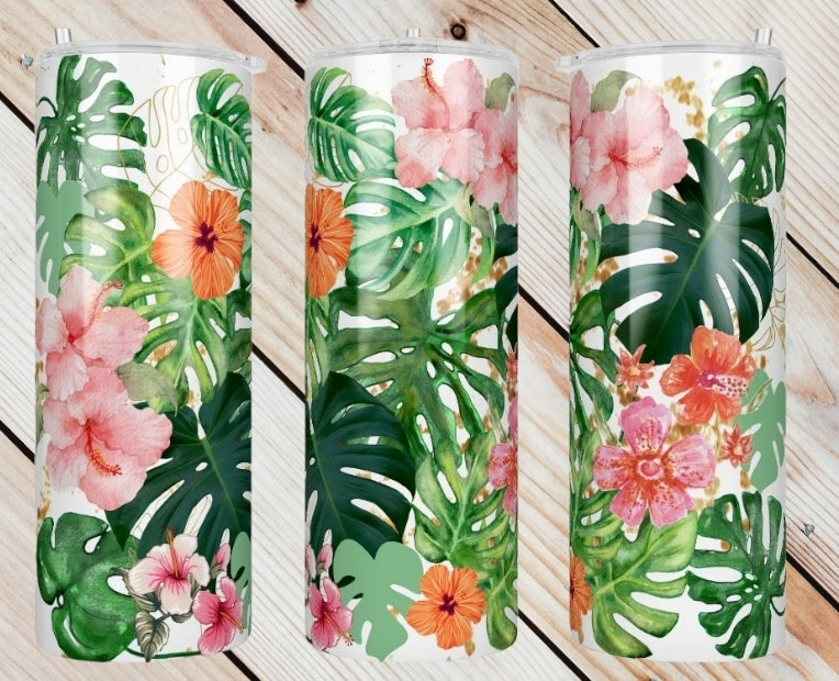 Monstera Leaf Tropical Tumbler