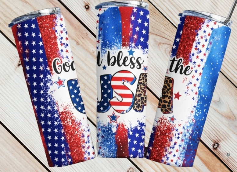 God Bless the USA Tumbler