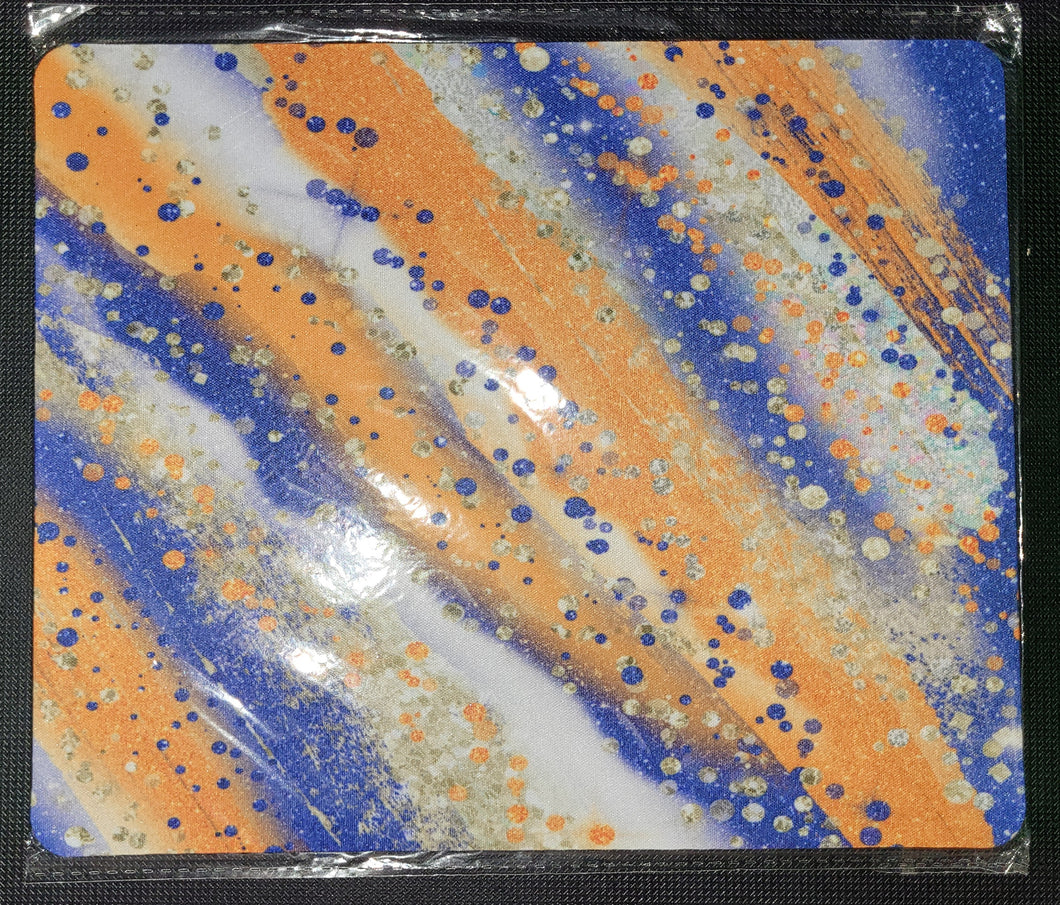 Orange and Blue Mouse Pad