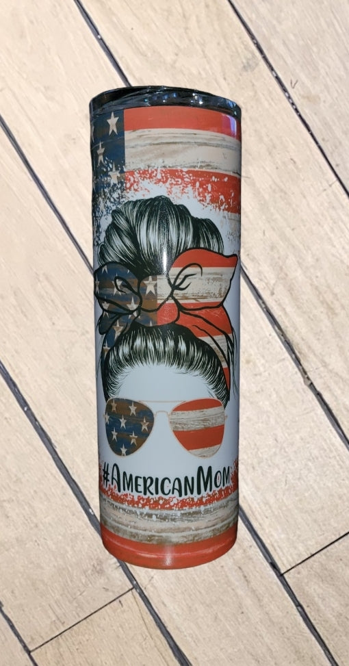 American Mom Flag Tumbler