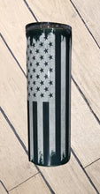 Load image into Gallery viewer, Black American Flag Tumbler
