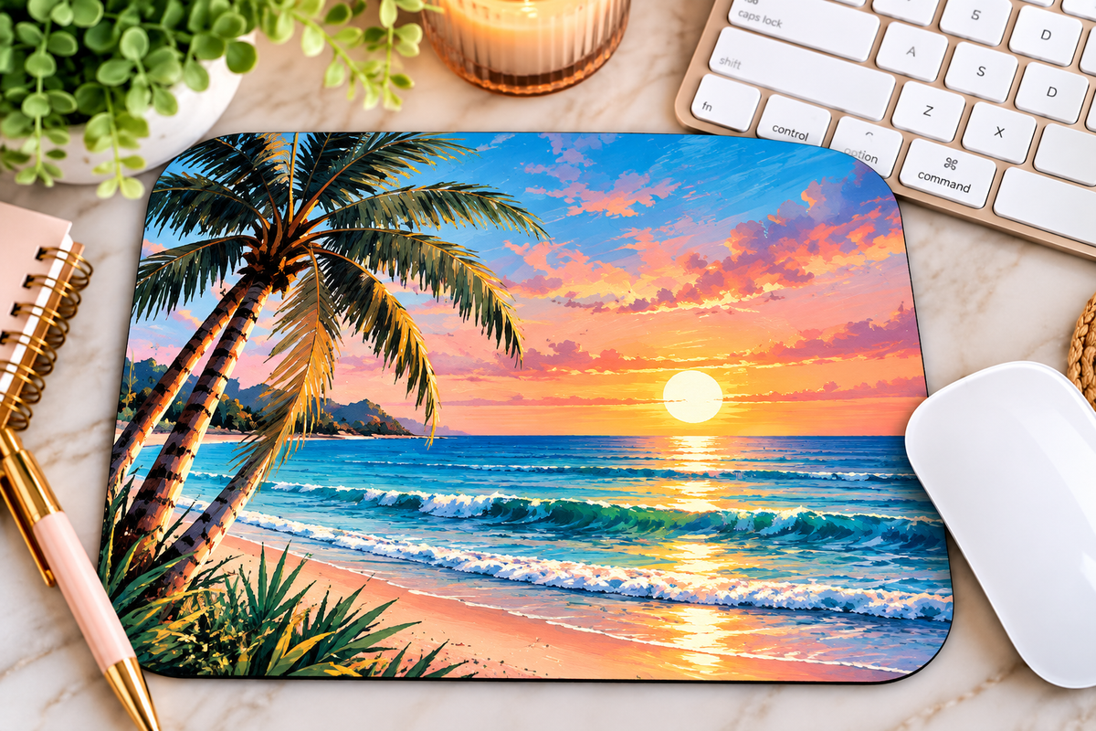 Beach Sunset Mouse Pad