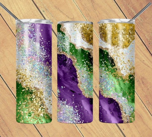 Purple & Gold Swirl Tumbler
