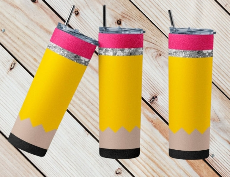 Yellow Pencil Tumbler