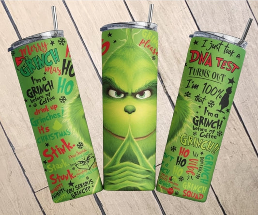 DNA Test Grinch Tumbler - Different Design Options