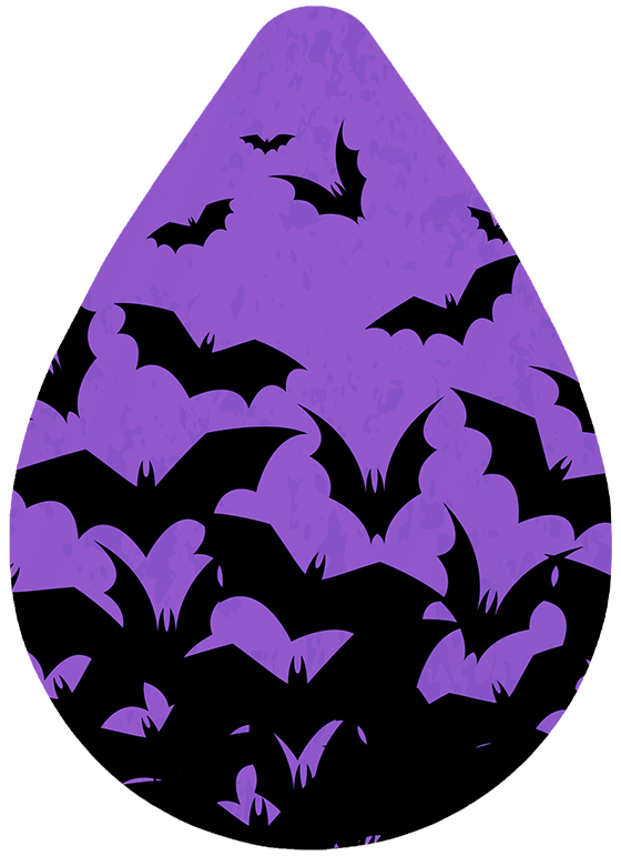 Purple Bat Earrings