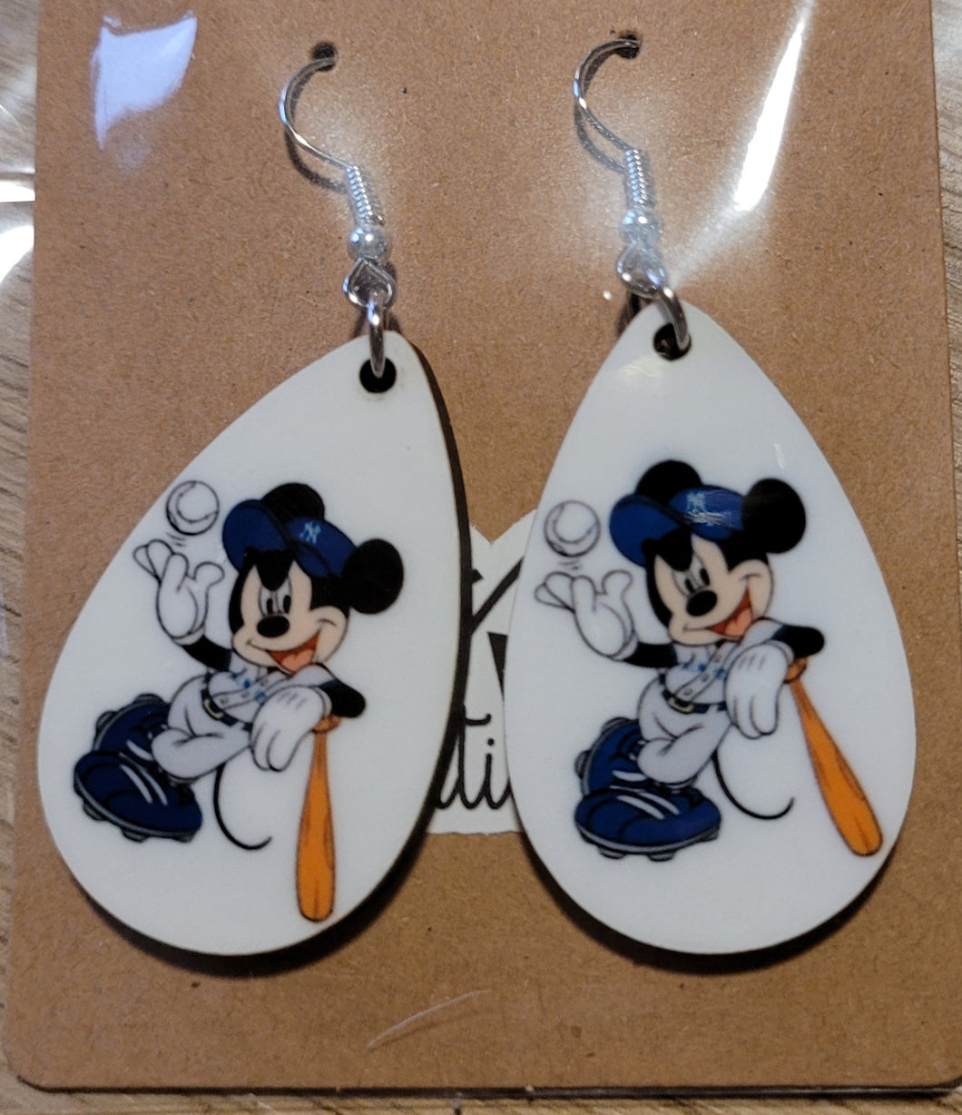 Mickey Baseball Earrings