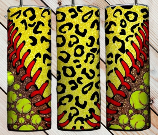 Cheetah Softball Tumbler