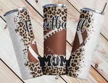 Load image into Gallery viewer, Glitter Football Mom Tumbler
