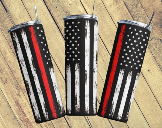 Red Line Flag Tumbler