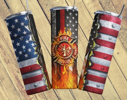 Red Line Flag Tumbler