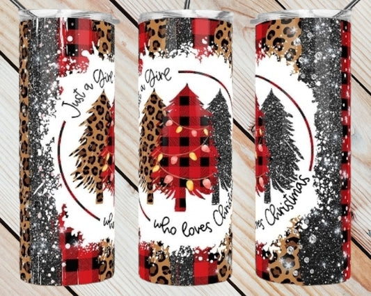A Girl Who Loves Christmas Tumbler